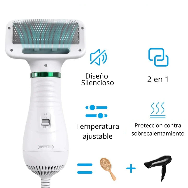 Cepillo secador para mascotas